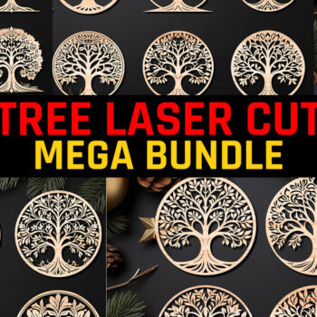 Intra απο ξύλο plywood 3mm-4mm πάχος – Πακέτο Cut Mega Cut Tree Δίασταση  20x20 cm INTRAFABR-108870568 - Image 1