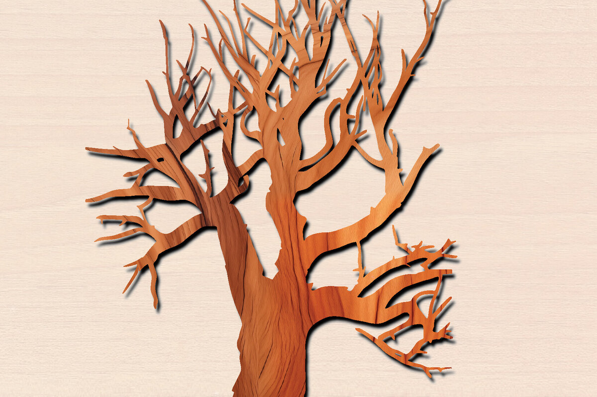 Intra απο ξύλο plywood 3mm-4mm πάχος – Αρχείο κοπής δέντρου με λέιζερ Δίασταση  20x20 cm INTRAFABR-100570434