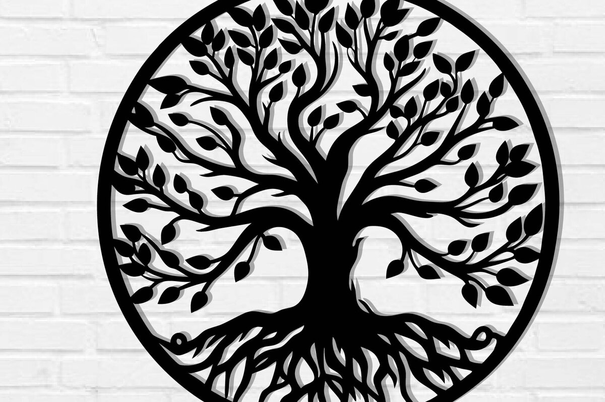 Intra απο ξύλο plywood 3mm-4mm πάχος – Διακόσμηση τοίχου με λέιζερ δέντρων Δίασταση  40x30 cm INTRAFABR-112970163