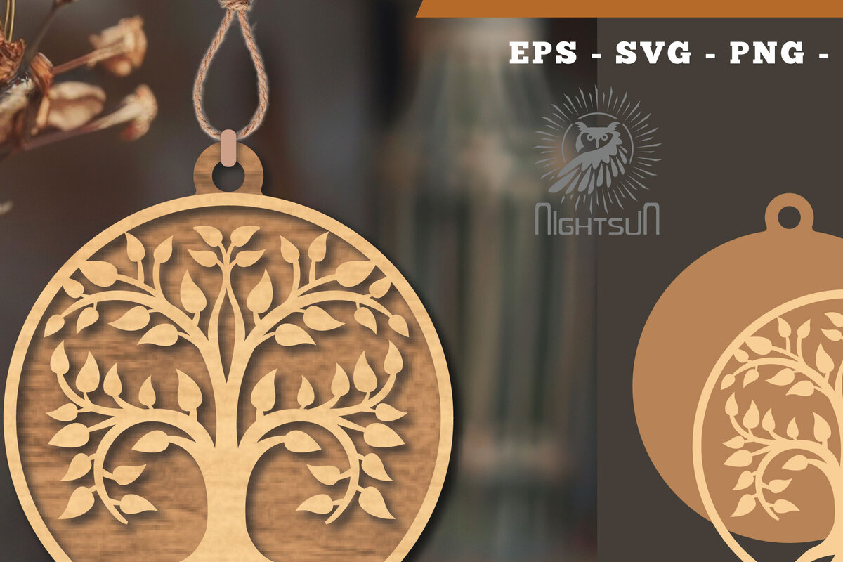 Intra απο ξύλο plywood 3mm-4mm πάχος – Στολίδι Tree Life1 Δίασταση  20x20 cm INTRAFABR-113541681