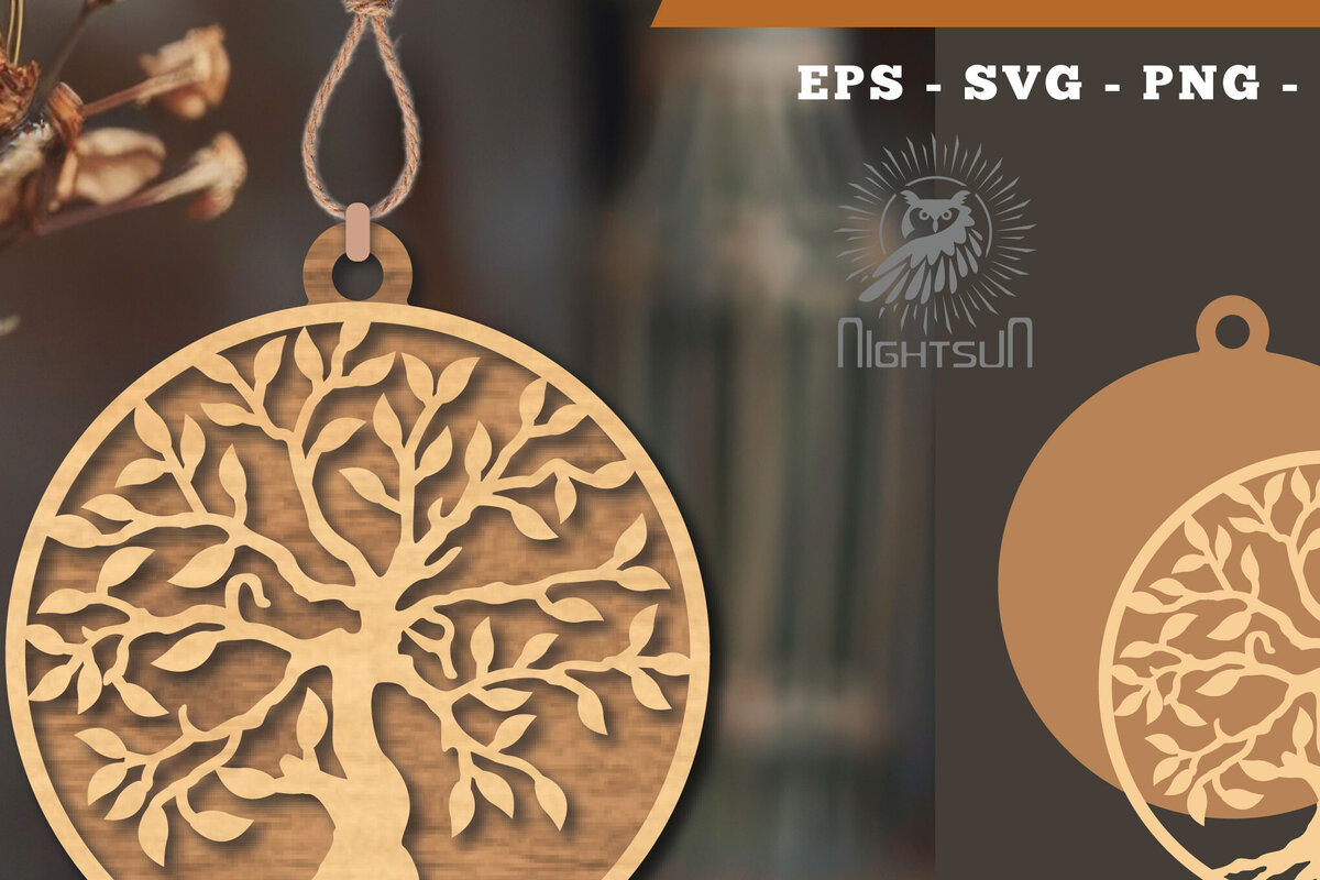 Intra απο ξύλο plywood 3mm-4mm πάχος – Στολίδι Tree Life2 Δίασταση  20x20 cm INTRAFABR-113541736