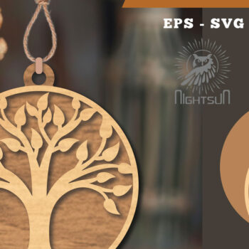 Intra απο ξύλο plywood 3mm-4mm πάχος – Στολίδι Tree Life3 Δίασταση  20x20 cm INTRAFABR-113541787 - Image 1