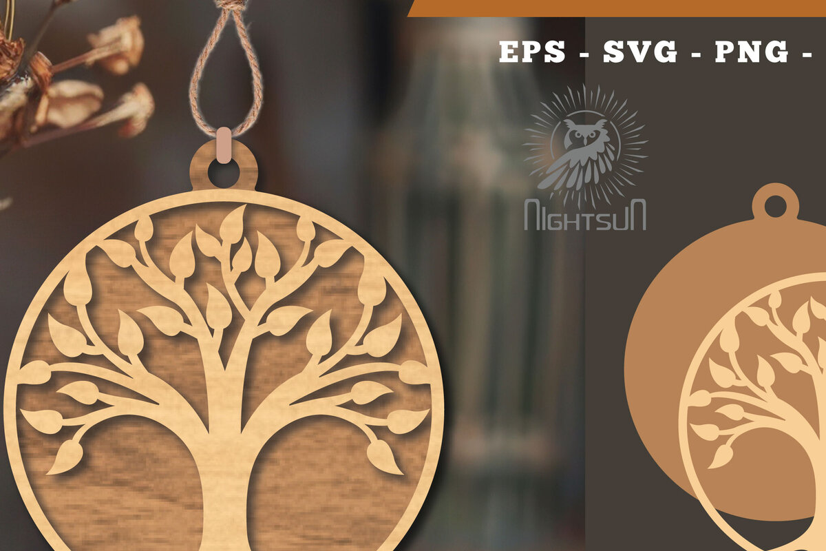 Intra απο ξύλο plywood 3mm-4mm πάχος – Στολίδι Tree Life3 Δίασταση  20x20 cm INTRAFABR-113541787