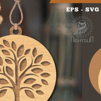 Intra απο ξύλο plywood 3mm-4mm πάχος – Στολίδι Tree Life4 Δίασταση  20x20 cm INTRAFABR-113541834 - Image 1