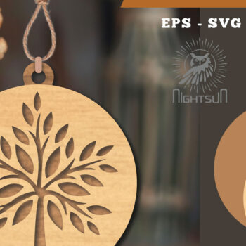 Intra απο ξύλο plywood 3mm-4mm πάχος – Στολίδι Tree Life5 Δίασταση  20x20 cm INTRAFABR-113541901 - Image 1