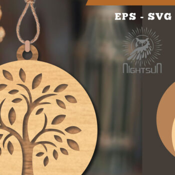 Intra απο ξύλο plywood 3mm-4mm πάχος – Στολίδι Tree Life6 Δίασταση  20x20 cm INTRAFABR-113541945 - Image 1