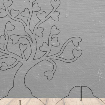 Intra απο ξύλο plywood 3mm-4mm πάχος – Διακόσμηση σπιτιού Tree Love2 Δίασταση  20x20 cm INTRAFABR-114306162 - Image 2