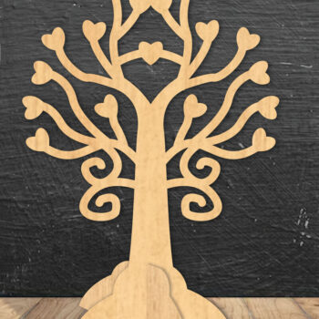 Intra απο ξύλο plywood 3mm-4mm πάχος – Διακόσμηση σπιτιού Tree Love5 Δίασταση  20x20 cm INTRAFABR-114306243 - Image 1