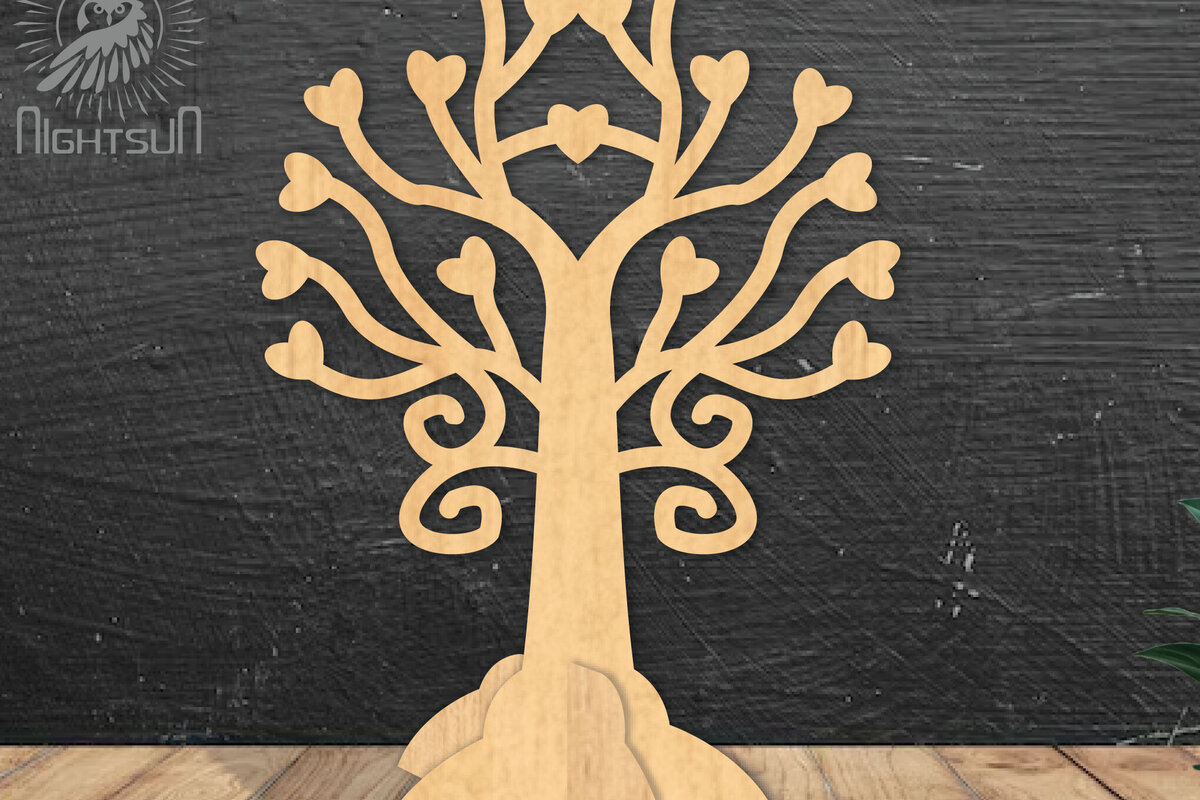 Intra απο ξύλο plywood 3mm-4mm πάχος – Διακόσμηση σπιτιού Tree Love5 Δίασταση  20x20 cm INTRAFABR-114306243