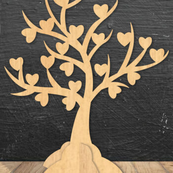 Intra απο ξύλο plywood 3mm-4mm πάχος – Διακόσμηση σπιτιού Tree Love6 Δίασταση  20x20 cm INTRAFABR-114306285 - Image 1