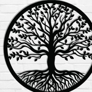 Intra απο ξύλο plywood 3mm-4mm πάχος – Αρχεία κοπής με λέιζερ μεταλλικού τοίχου δέντρου Δίασταση  40x30 cm INTRAFABR-117463420