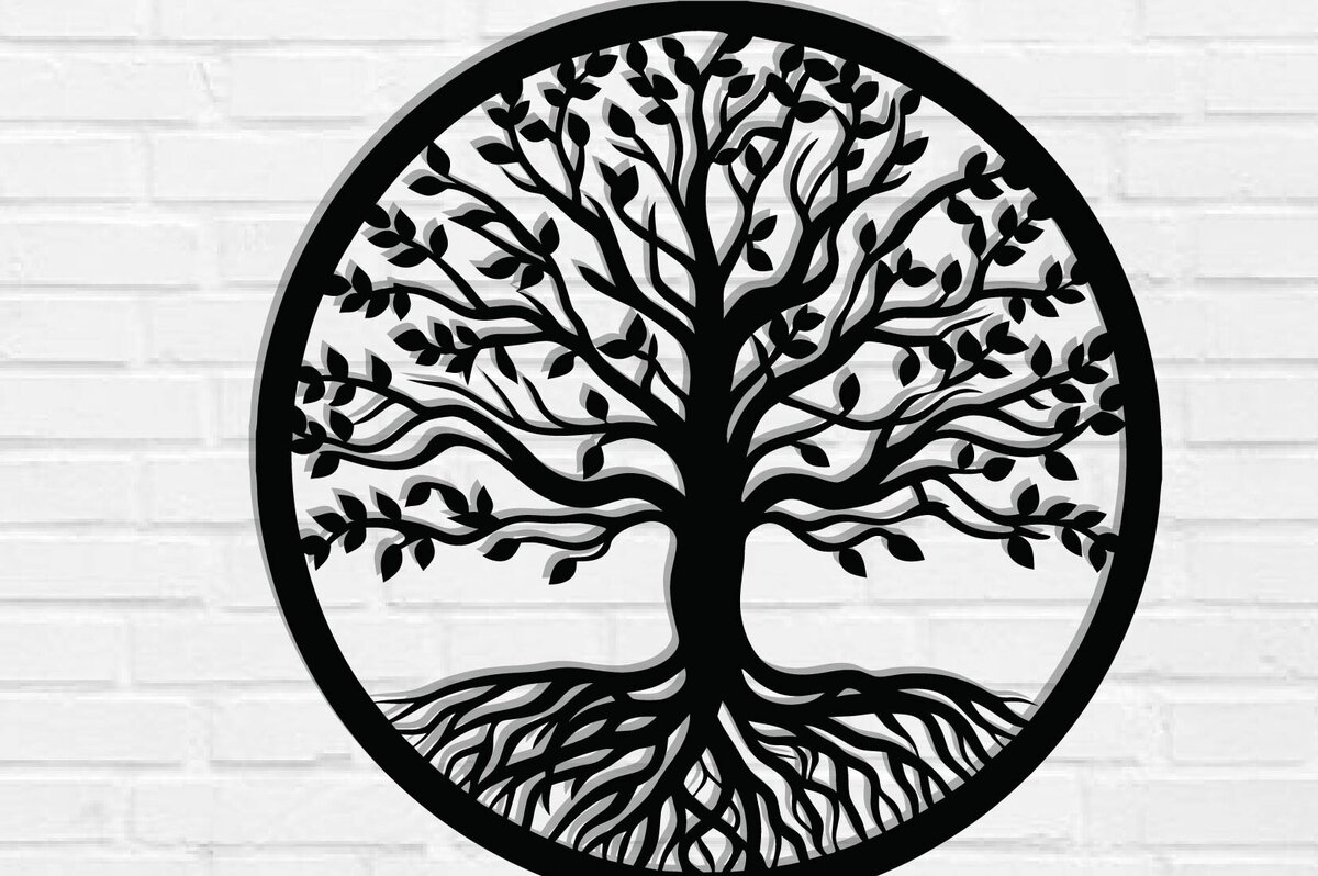 Intra απο ξύλο plywood 3mm-4mm πάχος – Αρχεία κοπής με λέιζερ μεταλλικού τοίχου δέντρου Δίασταση  40x30 cm INTRAFABR-117463420