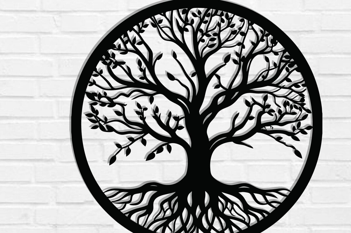 Intra απο ξύλο plywood 3mm-4mm πάχος – Αρχεία κοπής με λέιζερ μεταλλικού τοίχου δέντρου Δίασταση  40x30 cm INTRAFABR-117464363