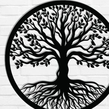 Intra απο ξύλο plywood 3mm-4mm πάχος – Αρχεία κοπής με λέιζερ μεταλλικού τοίχου δέντρου Δίασταση  40x30 cm INTRAFABR-118729850 - Image 1