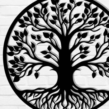 Intra απο ξύλο plywood 3mm-4mm πάχος – Αρχεία κοπής με λέιζερ μεταλλικού τοίχου δέντρου Δίασταση  40x30 cm INTRAFABR-112969938 - Image 1