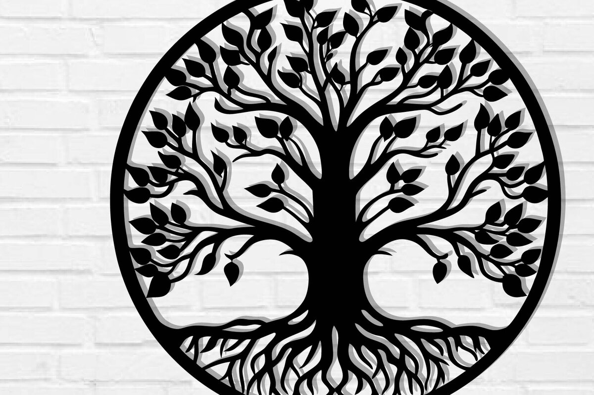 Intra απο ξύλο plywood 3mm-4mm πάχος – Αρχεία κοπής με λέιζερ μεταλλικού τοίχου δέντρου Δίασταση  40x30 cm INTRAFABR-112969938