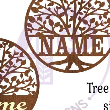 Intra απο ξύλο plywood 3mm-4mm πάχος – Πρότυπο κοπής λέιζερ Sign name δέντρου Δίασταση  40x30 cm INTRAFABR-86875468 - Image 4