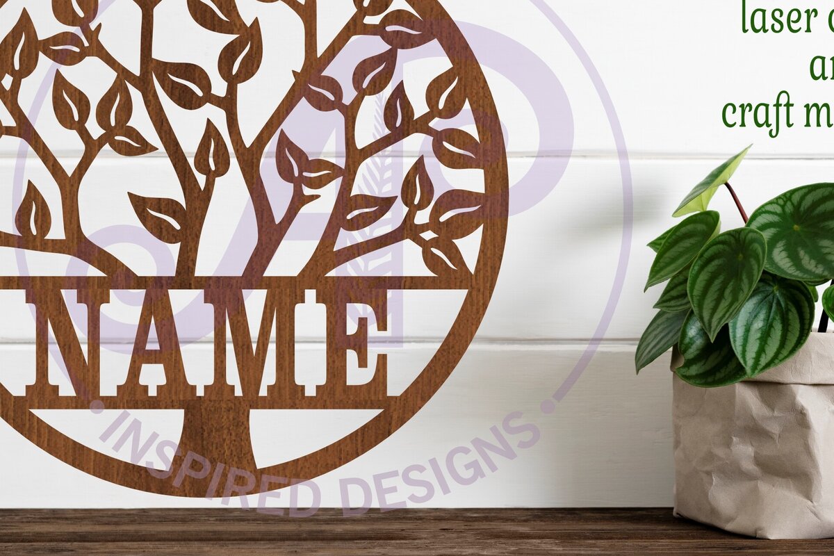 Intra απο ξύλο plywood 3mm-4mm πάχος – Σημάδι ονόματος δέντρου Laser Δίασταση  20x20 cm INTRAFABR-102624749