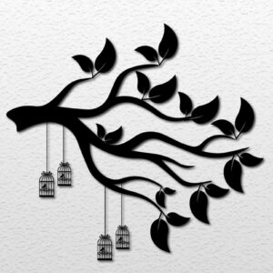Intra απο ξύλο plywood 3mm-4mm πάχος – Tree of Bird Wall Art Interior Art Δίασταση  40x30 cm INTRAFABR-29731294