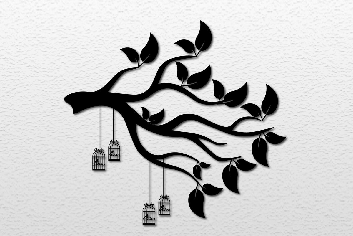 Intra απο ξύλο plywood 3mm-4mm πάχος – Tree of Bird Wall Art Interior Art Δίασταση  40x30 cm INTRAFABR-29731294