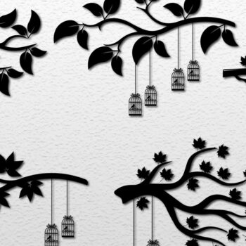 Intra απο ξύλο plywood 3mm-4mm πάχος – Tree of Bird Wall Art Interior Art Δίασταση  40x30 cm INTRAFABR-29732815 - Image 1