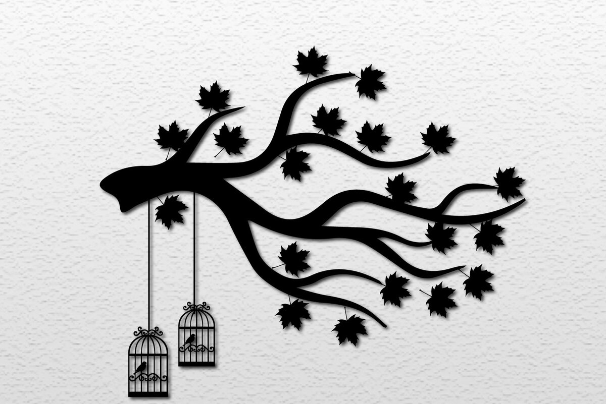 Intra απο ξύλο plywood 3mm-4mm πάχος – Διακόσμηση εσωτερικού τοίχου Tree of Bird Δίασταση  40x30 cm INTRAFABR-29728302