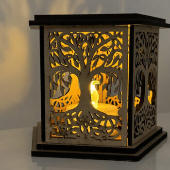 Intra απο ξύλο plywood 3mm-4mm πάχος – Κηροπήγιο Tree of Life Δίασταση  20x20 cm INTRAFABR-106178085 - Image 4