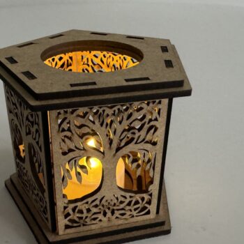 Intra απο ξύλο plywood 3mm-4mm πάχος – Κηροπήγιο Tree of Life Δίασταση  20x20 cm INTRAFABR-106178085 - Image 5