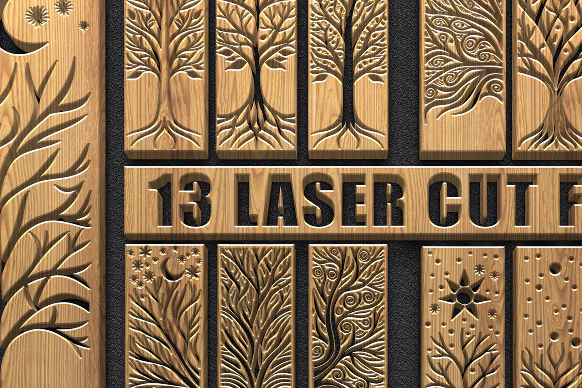 Intra απο ξύλο plywood 3mm-4mm πάχος – Tree of Life &amp; Celestial Art Δίασταση  20x20 cm INTRAFABR-122443547