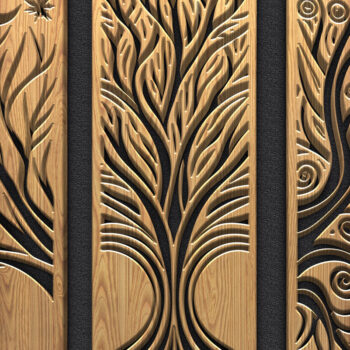 Intra απο ξύλο plywood 3mm-4mm πάχος – Tree of Life & Celestial Art Δίασταση  20x20 cm INTRAFABR-122443547 - Image 4