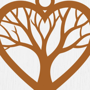 Intra απο ξύλο plywood 3mm-4mm πάχος – Δέσμη κοπής με λέιζερ σκουλαρίκια Tree of Life 2 Δίασταση  5x5 cm INTRAFABR-122665415 - Image 2