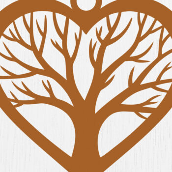 Intra απο ξύλο plywood 3mm-4mm πάχος – Δέσμη κοπής με λέιζερ σκουλαρίκια Tree of Life 2 Δίασταση  5x5 cm INTRAFABR-122665415 - Image 3