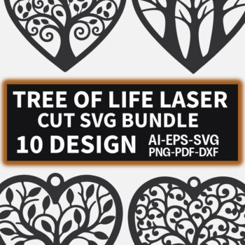 Intra απο ξύλο plywood 3mm-4mm πάχος – Δέσμη κοπής με λέιζερ σκουλαρίκια Tree of Life Δίασταση  5x5 cm INTRAFABR-122665323 - Image 3