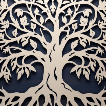 Intra απο ξύλο plywood 3mm-4mm πάχος – Πακέτο αρχείου Cut Tree of Life Δίασταση  20x20 cm INTRAFABR-90834003 - Image 2
