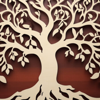 Intra απο ξύλο plywood 3mm-4mm πάχος – Πακέτο αρχείου Cut Tree of Life Δίασταση  20x20 cm INTRAFABR-90834003 - Image 3