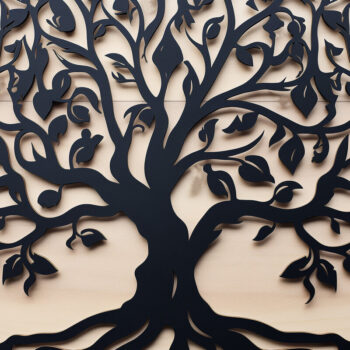 Intra απο ξύλο plywood 3mm-4mm πάχος – Πακέτο αρχείου Cut Tree of Life Δίασταση  20x20 cm INTRAFABR-90834003 - Image 4