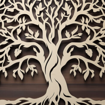 Intra απο ξύλο plywood 3mm-4mm πάχος – Πακέτο αρχείου Cut Tree of Life Δίασταση  20x20 cm INTRAFABR-90834003 - Image 5