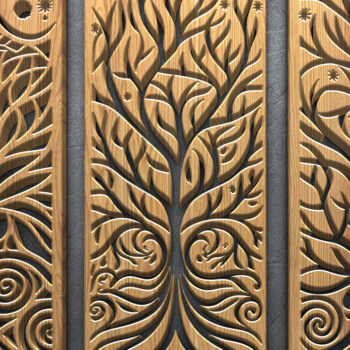 Intra απο ξύλο plywood 3mm-4mm πάχος – Αρχεία κοπής με λέιζερ Tree of Life Δίασταση  20x20 cm INTRAFABR-122354460 - Image 4