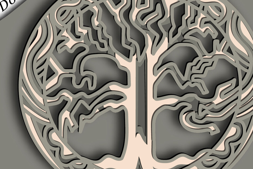 Intra απο ξύλο plywood 3mm-4mm πάχος – Δέντρο της Ζωής Πολυστρωματικό/Δέντρο Δίασταση  20x20 cm INTRAFABR-61873629