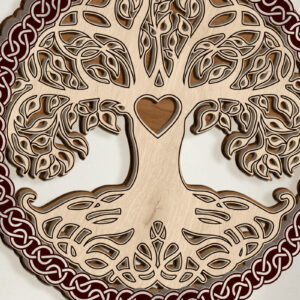 Intra απο ξύλο plywood 3mm-4mm πάχος – TREE of LIFE Πολυστρωματική διακόσμηση τοίχου Δίασταση  40x30 cm INTRAFABR-80961074