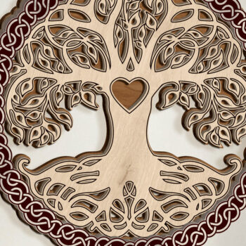 Intra απο ξύλο plywood 3mm-4mm πάχος – TREE of LIFE Πολυστρωματική διακόσμηση τοίχου Δίασταση  40x30 cm INTRAFABR-80961074 - Image 1