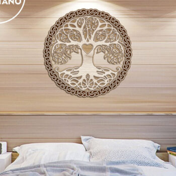 Intra απο ξύλο plywood 3mm-4mm πάχος – TREE of LIFE Πολυστρωματική διακόσμηση τοίχου Δίασταση  40x30 cm INTRAFABR-80961074 - Image 3