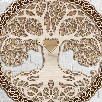 Intra απο ξύλο plywood 3mm-4mm πάχος – TREE of LIFE Πολυστρωματική διακόσμηση τοίχου Δίασταση  40x30 cm INTRAFABR-80961074 - Image 4