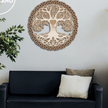 Intra απο ξύλο plywood 3mm-4mm πάχος – TREE of LIFE Πολυστρωματική διακόσμηση τοίχου Δίασταση  40x30 cm INTRAFABR-80961074 - Image 10