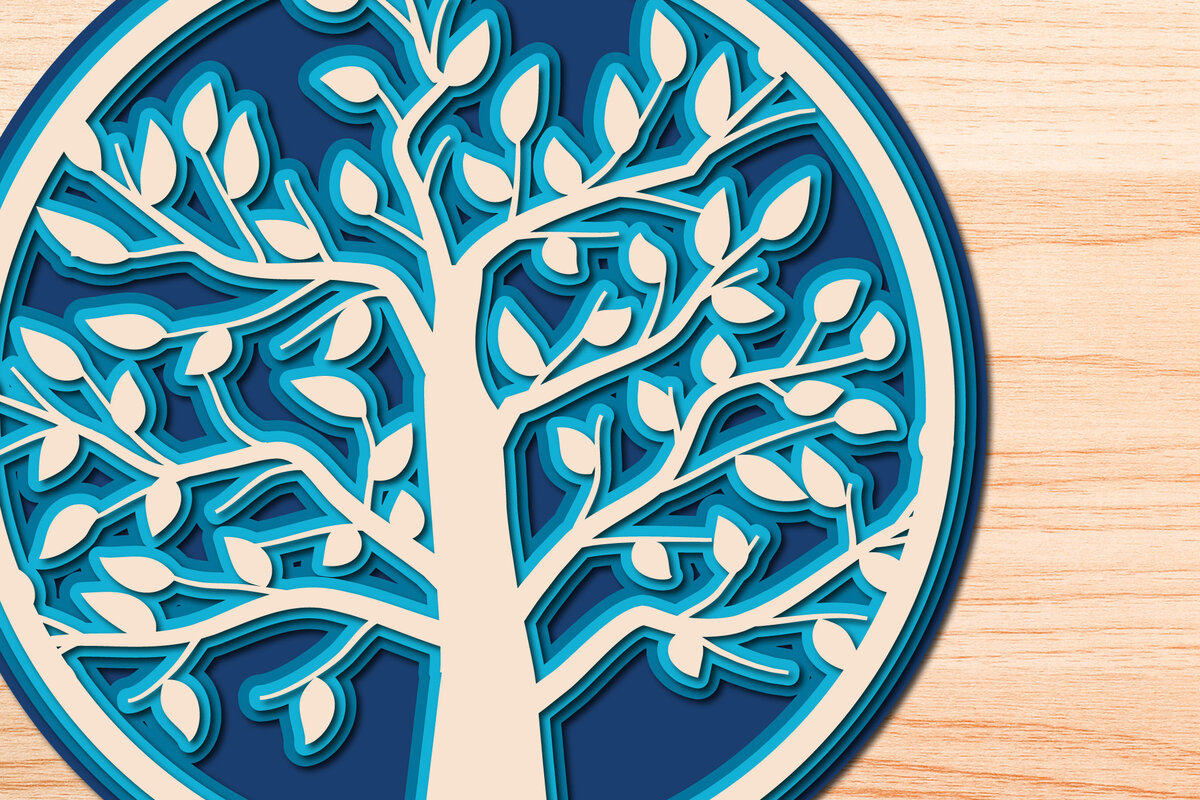 Intra απο ξύλο plywood 3mm-4mm πάχος – Δέντρο της Ζωής Δίασταση  20x20 cm INTRAFABR-26214811