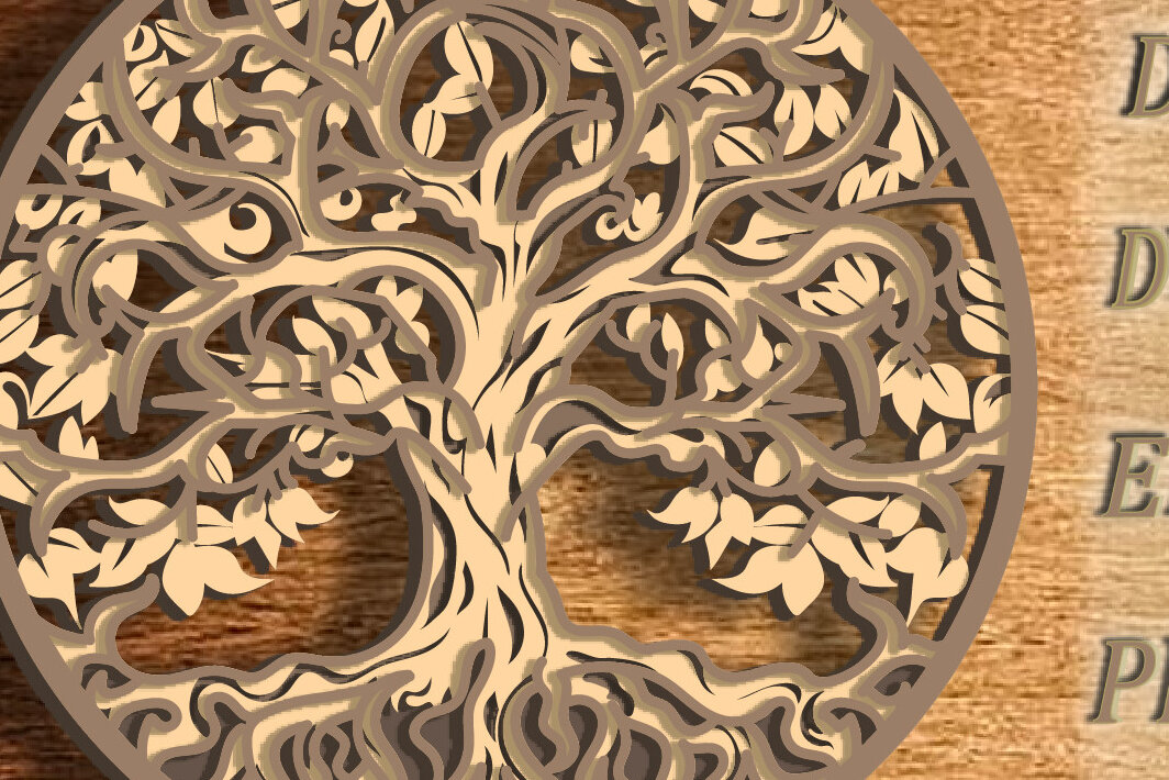 Intra απο ξύλο plywood 3mm-4mm πάχος – Δέντρο της Ζωής/Φθινοπωρινό Δέντρο/Πολυστρωματικό Δίασταση  20x20 cm INTRAFABR-75645583