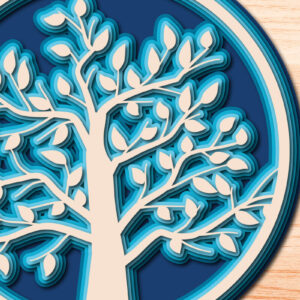 Intra απο ξύλο plywood 3mm-4mm πάχος – Tree of Life, Πολυστρωματικό Αποκομμένο Αρχείο Δίασταση  20x20 cm INTRAFABR-26226695