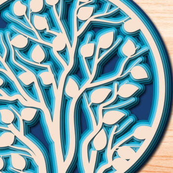 Intra απο ξύλο plywood 3mm-4mm πάχος – Tree of Life, Πολυστρωματικό Αποκομμένο Αρχείο Δίασταση  20x20 cm INTRAFABR-26226793 - Image 1