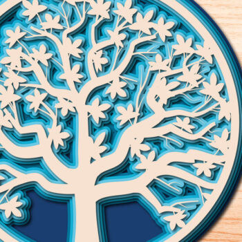 Intra απο ξύλο plywood 3mm-4mm πάχος – Tree of Life, Πολυστρωματικό Αποκομμένο Αρχείο Δίασταση  20x20 cm INTRAFABR-26227070 - Image 1