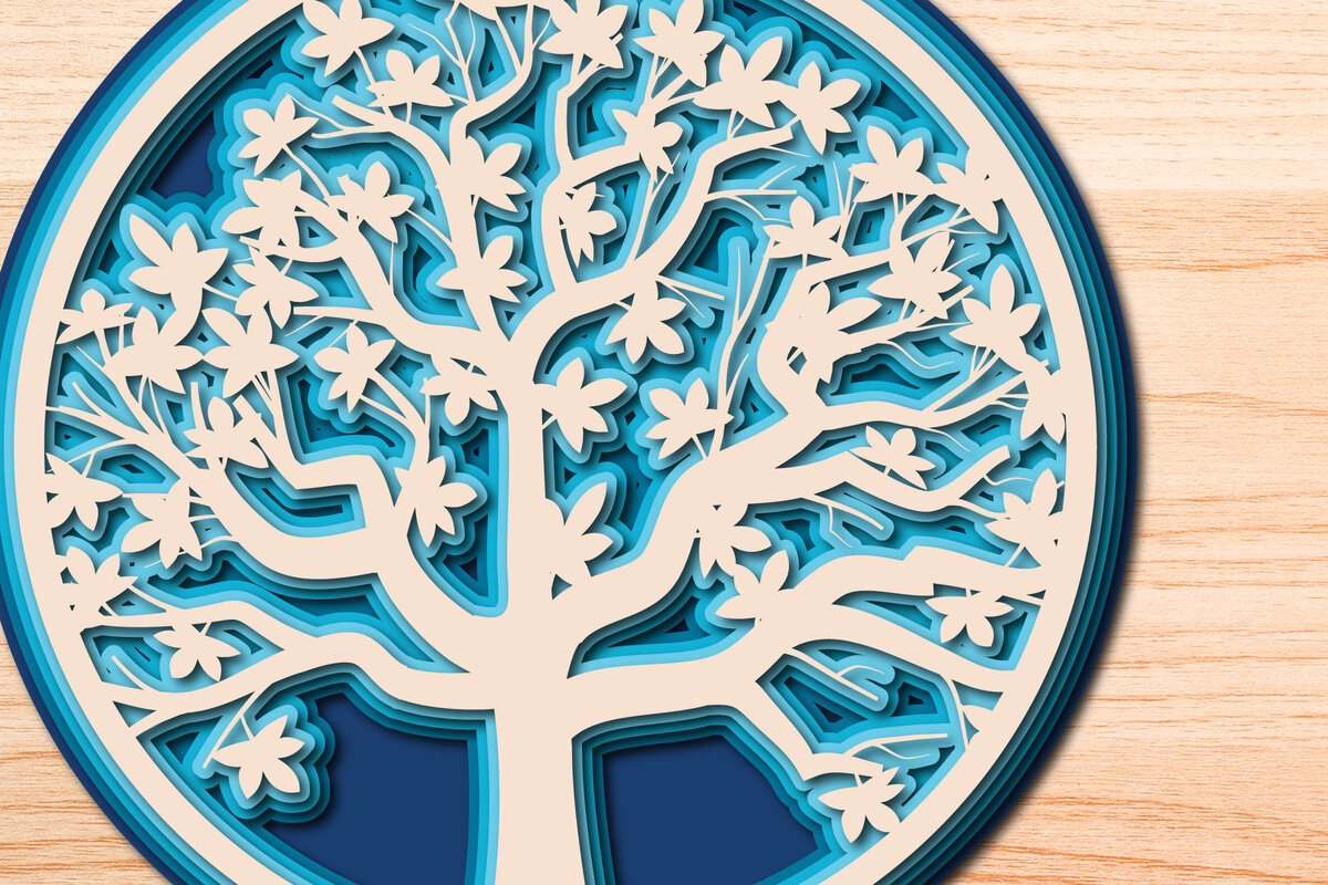 Intra απο ξύλο plywood 3mm-4mm πάχος – Tree of Life, Πολυστρωματικό Αποκομμένο Αρχείο Δίασταση  20x20 cm INTRAFABR-26227070